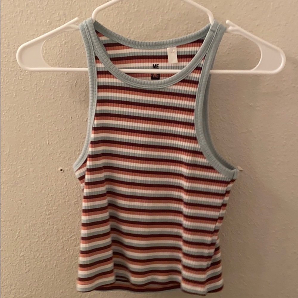 Striped Crop Tank Top